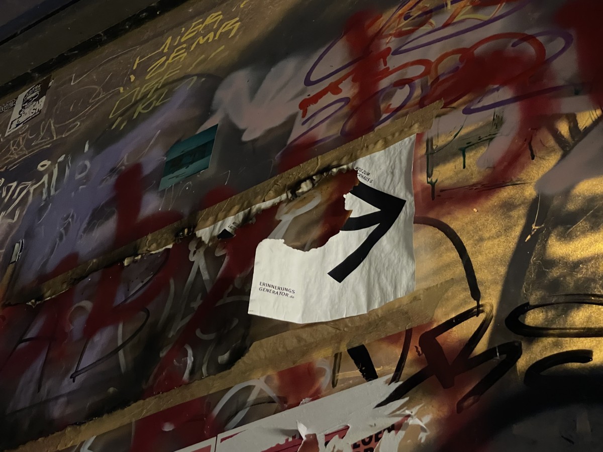 Erinnerungsgenerator Poster Intervention on the occasion of the Soli Run around the Spreehafen